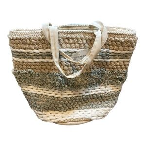 Pasargad Home Grandcanyon Cotton Braided Basket, Beige